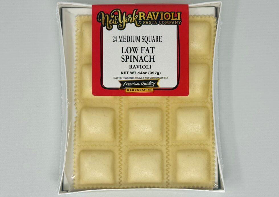 Medium Square Low Fat Spinach Ravioli