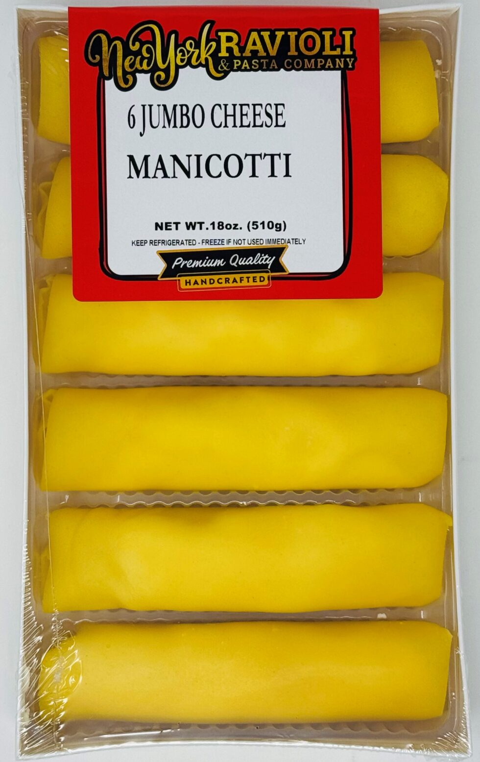 6 Count Jumbo Cheese Manicotti - Image 2