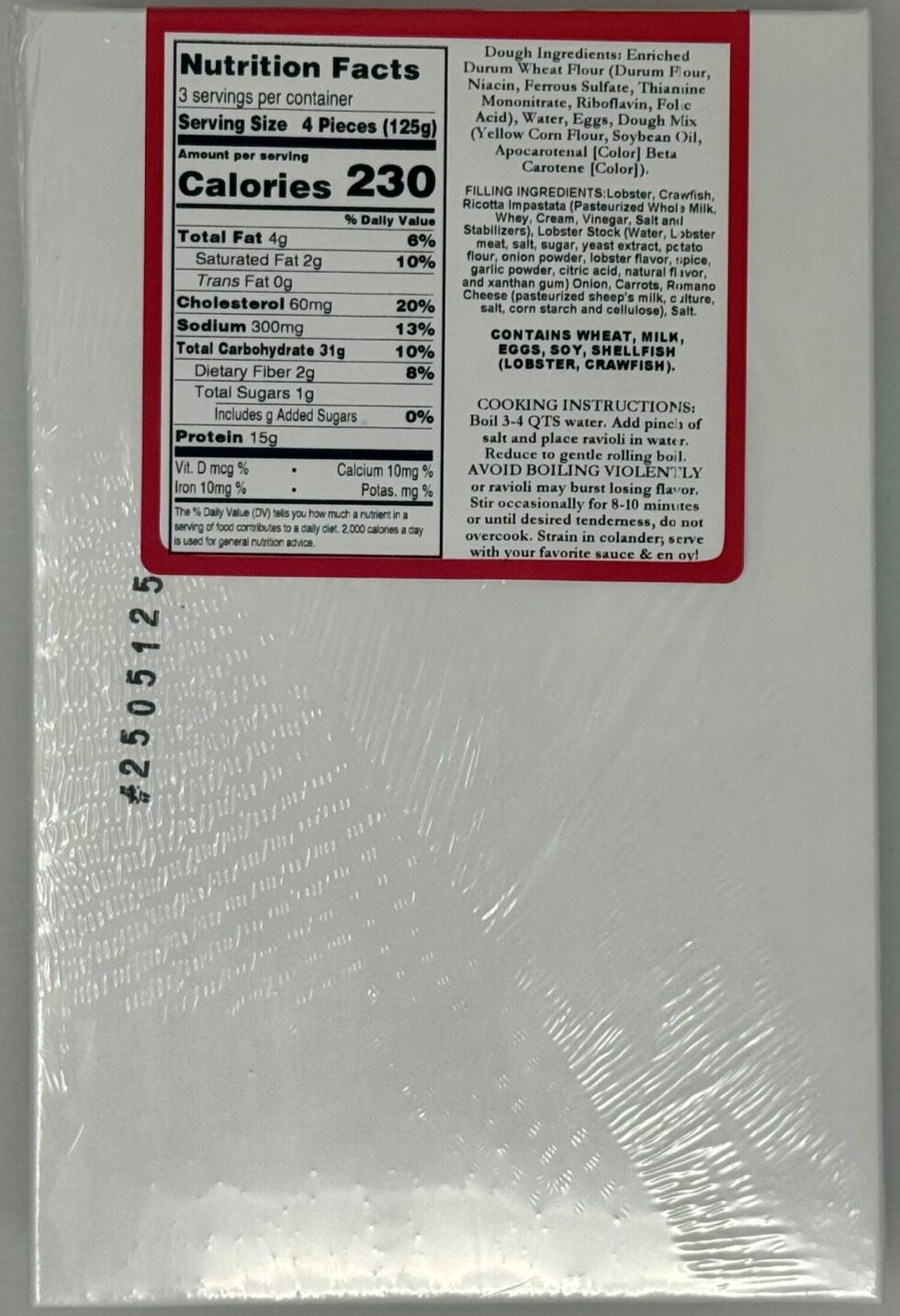 Jumbo Round Lobster Ravioli - Image 3